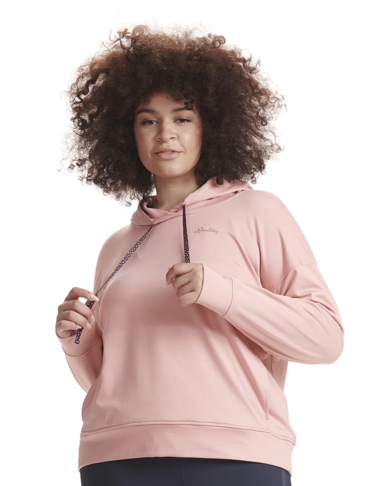 Front of plus size River Athleisure Drawstring Hoodie by Spalding | Dia&Co | dia_product_style_image_id:197754